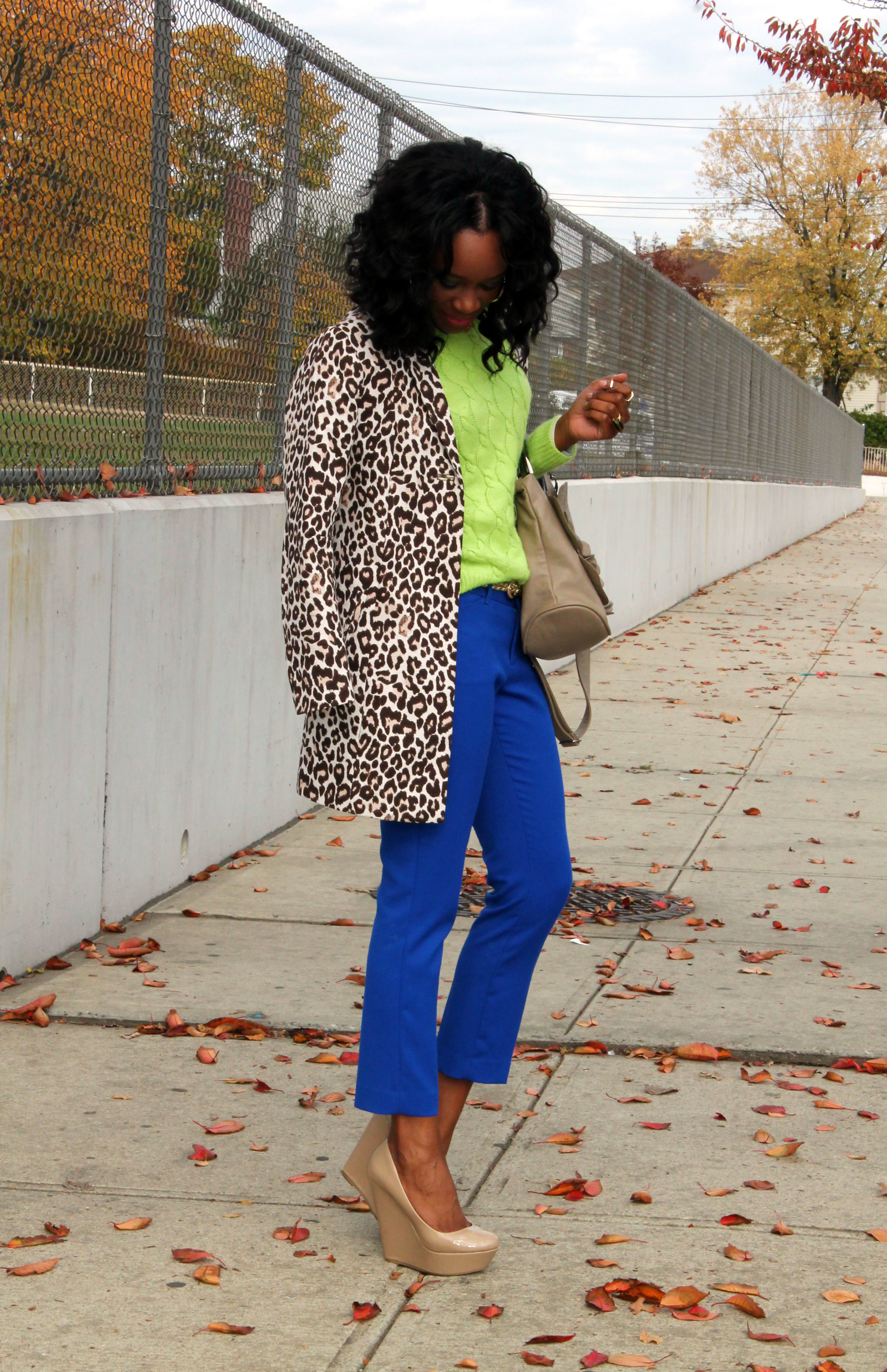 “Wardrobe remix: 1 leopard coat, 5 ways”