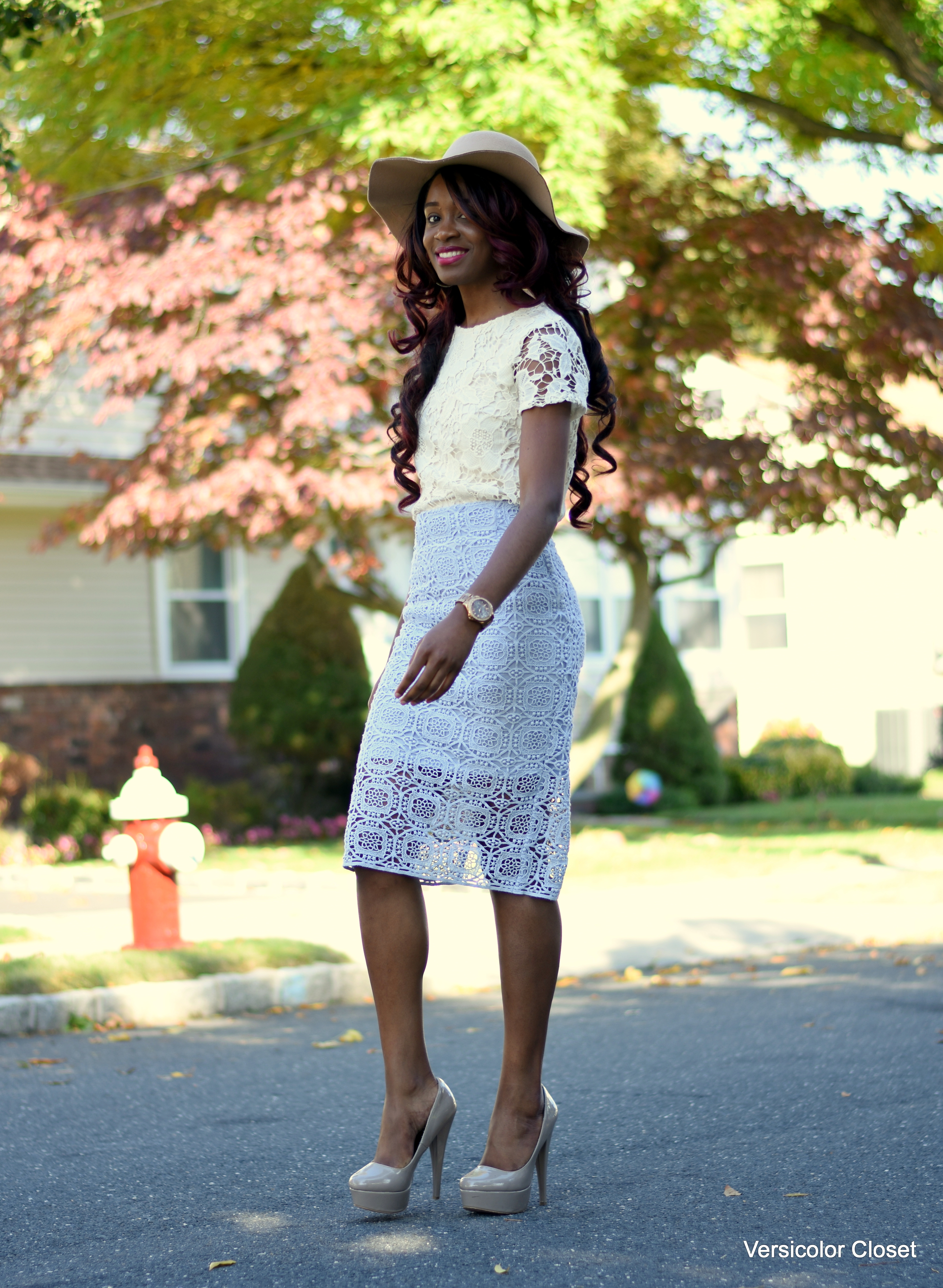 “Lace skirt & top”