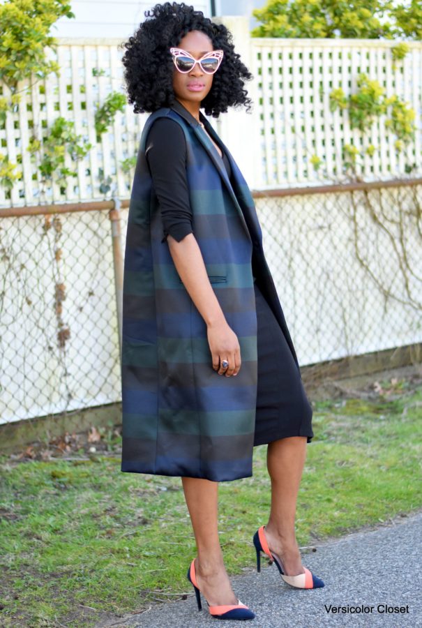 LBD & sleeveless blazer