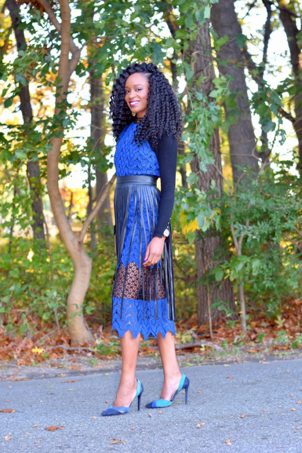 How to style a lace summer dress in the fall