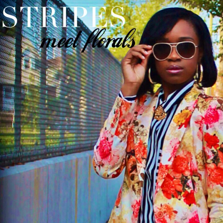 “Stripes meet florals”