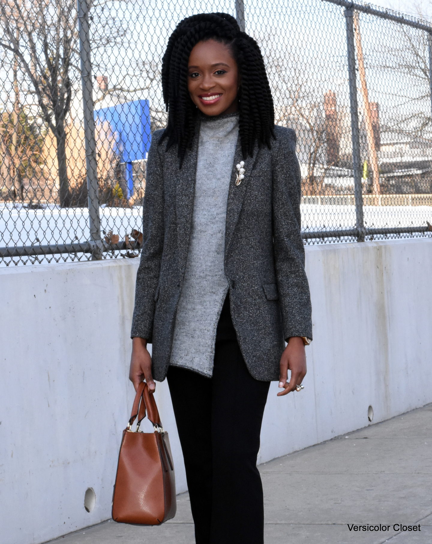 Wide leg pants & boyfriend blazer - VERSICOLOR CLOSET